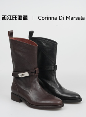 【多多专属】【西红氏】时装靴X22A123557-6跟高3.5cm半码拍大