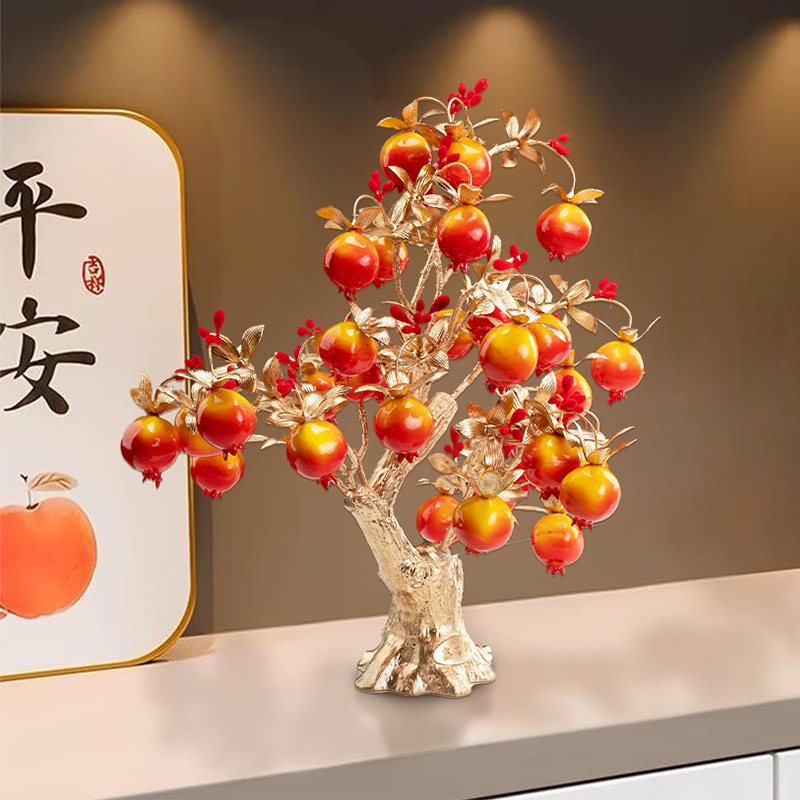 2026马年春节场景布置新年红果柿子树金榕树装饰品美陈摆件仿真花