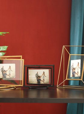 Nordic ins three-dimensional metal glass photo frame金属相框