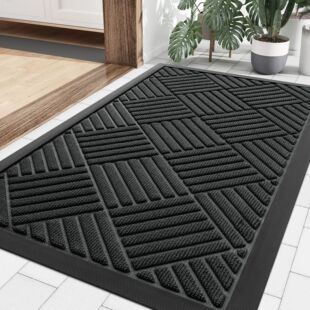 Diamond Grid Doormat Wear-resistant Entryway Non-slip Mat