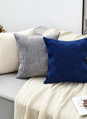 Sofa velvet throw pillow texture - backrest cushion cover