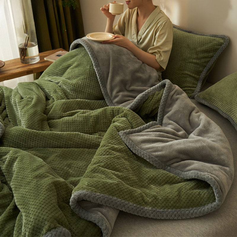 毛毯冬季加厚加绒床单被子