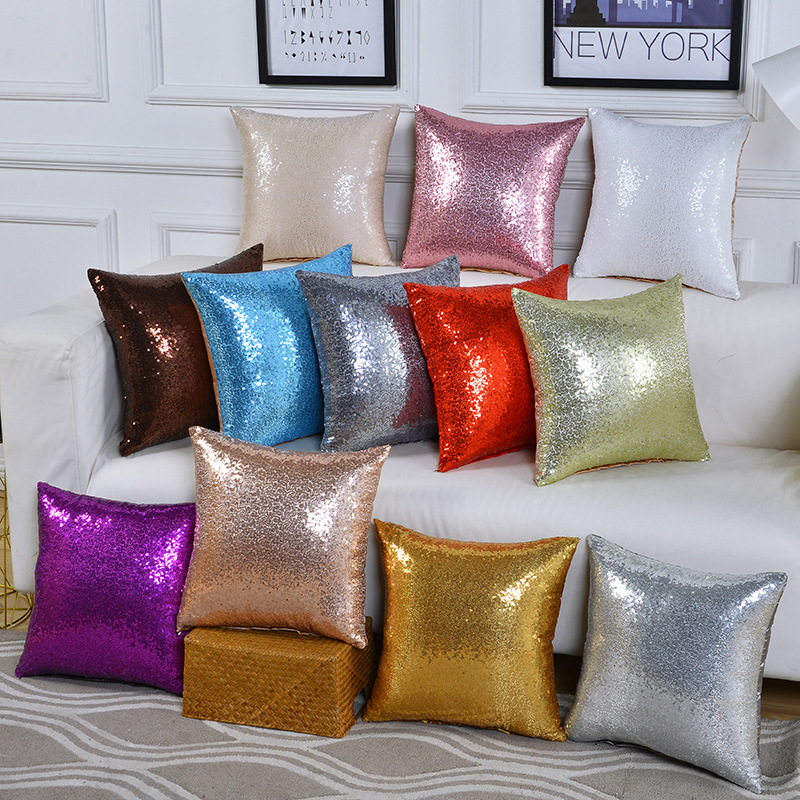 Sofa Sequin Cushion Cover Office Lumba Backrest pillowcase