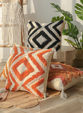 Homestay decoration ethnic style cushion bedside ins pillow