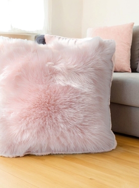 Ins wind Nordic plush hold  sofa pillow cover 毛绒抱枕套靠垫