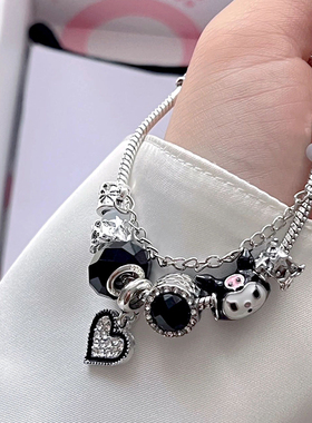 库洛米小饰品2023年新款女生情侣闺蜜轻奢小众精致三丽鸥银饰手链