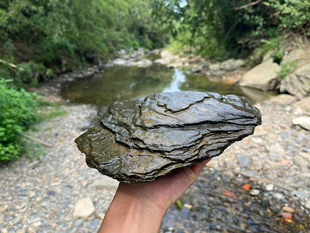 溪流石主石鱼缸造景溪流原生缸一石成景叠石原生天然山谷石按图发