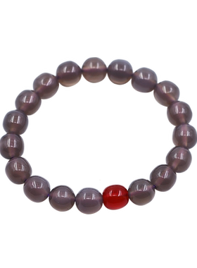 见欢喜老型珠原创设计风灰玛瑙