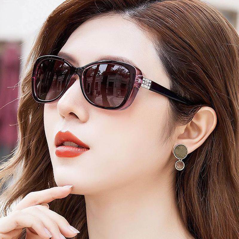骑行眼镜时尚偏光墨镜女款高清优雅百搭新款老阿姨复古太阳眼镜