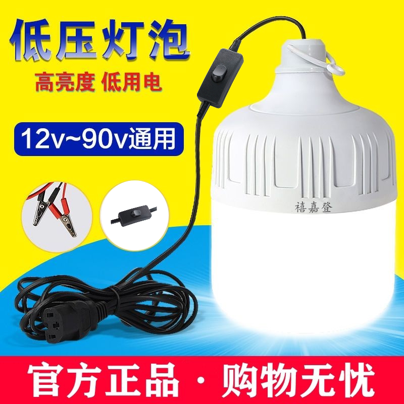 12伏led灯节能低压直流电瓶灯24V48V夜市摆地摊电动车专用照明灯