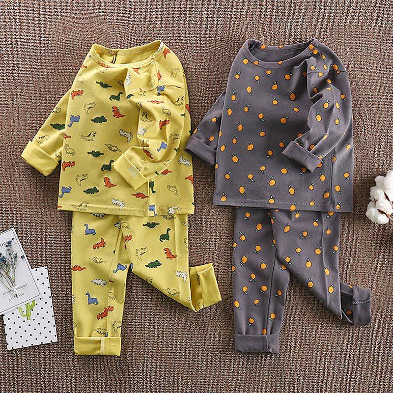 儿童全棉套装春秋加绒保暖睡衣宝宝莱卡男童女童小孩秋衣秋裤