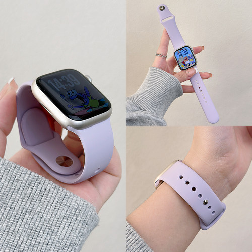 适用iwatch官方同款硅胶表带