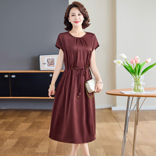 妈妈连衣裙夏装气质妈妈装夏衣服中年女装高级感50岁端庄大气裙子