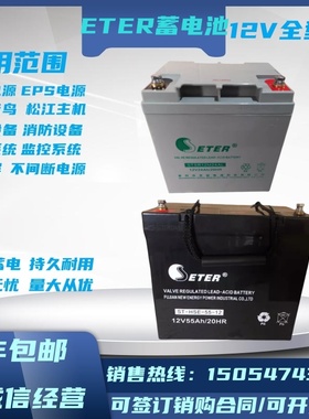 ETER蓄电池HSE100-12/12V100AH65A40A24A17直流屏EPS/UPS应急电源