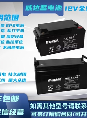 威达蓄电池6-FM/HX12-17 12V100/65/40/38/24/17/12/7/5AH直流屏