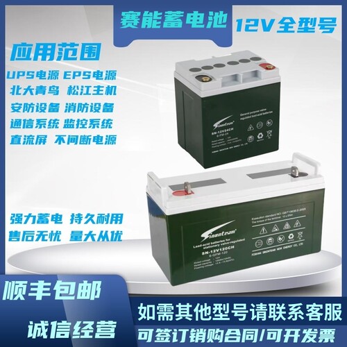 赛能蓄电池SN12V100CH65AH55AH40AH38AH24AH17AH7AH直流屏UPS/EPS