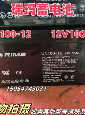 RIMA瑞玛蓄电池UN100-12V100AH65A40A38AH33A24A17A12A7A应急备用