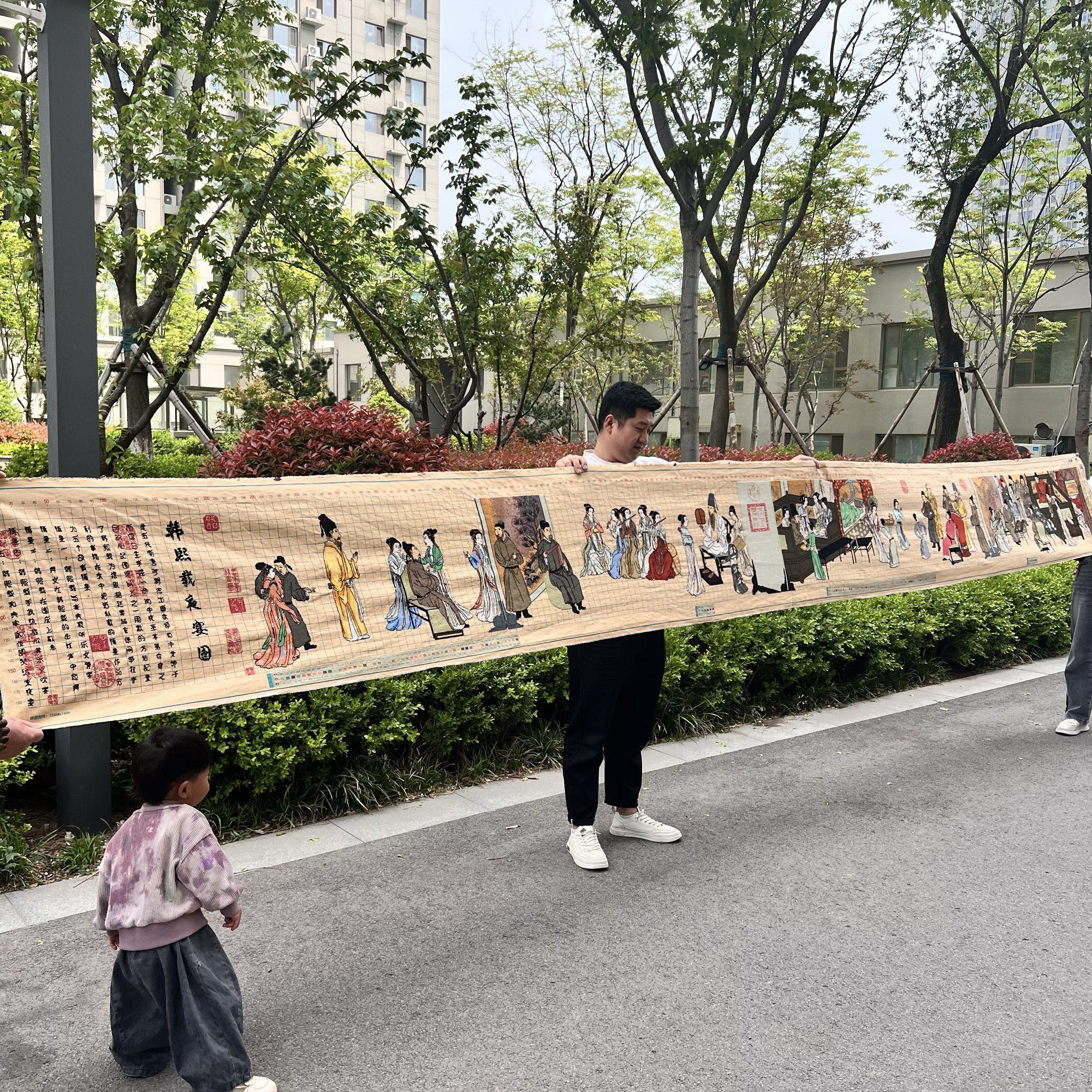 纯手工十字绣成品新款韩熙载夜宴图中国十大传世名画收藏送礼礼物,居家布艺,十字绣成品,淘宝优惠券,粉丝福利购,淘宝优惠卷