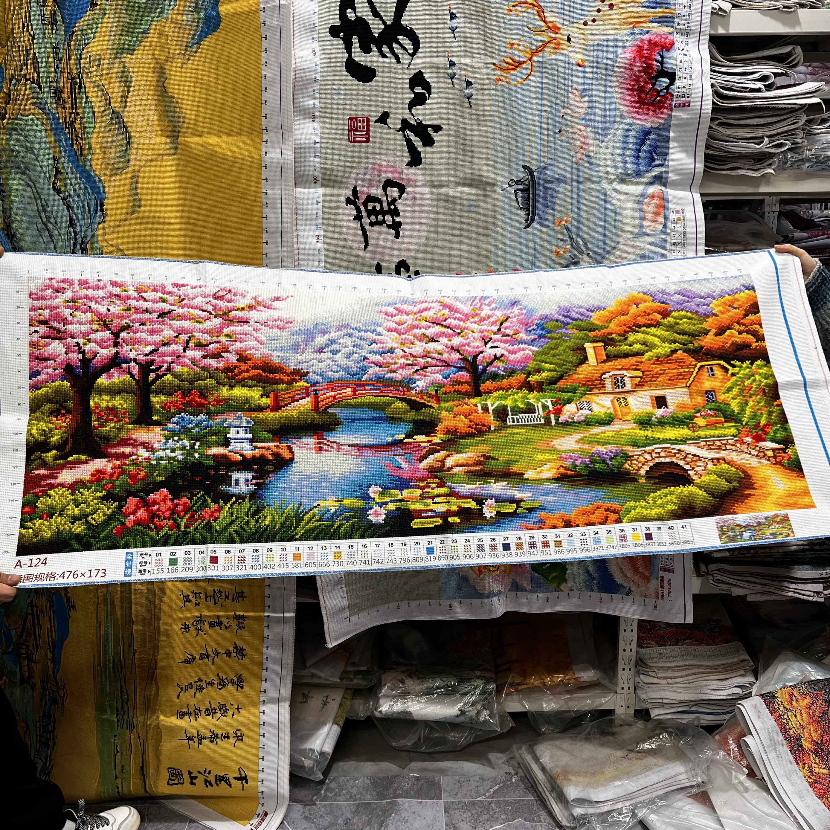 纯手工绣好的十字绣成品花园小屋梦幻家园新款客厅餐厅装饰挂画