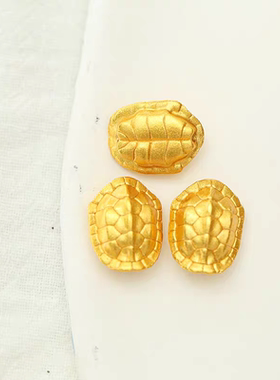 富甲一方珐琅彩沙金配件高保色龟壳开运招财手机链饰品隔珠配件