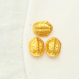 富甲一方珐琅彩沙金配件高保色龟壳开运招财手机链饰品隔珠配件