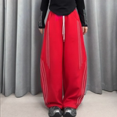 闪钻运动阔腿裤 子休闲百搭直筒弯刀卫裤 女2025秋冬新款 宽松跳舞裤