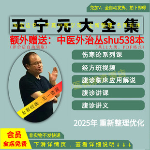 王宁元腹诊经方中医视频音频大合集从入门到精通全套