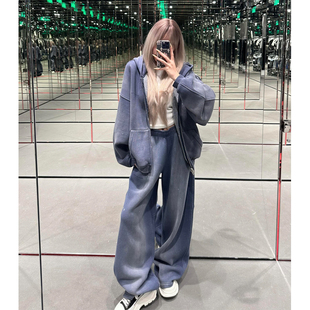 2026超火冬装 两件套 一整套韩系减龄高级感休闲运动连帽卫衣阔腿裤