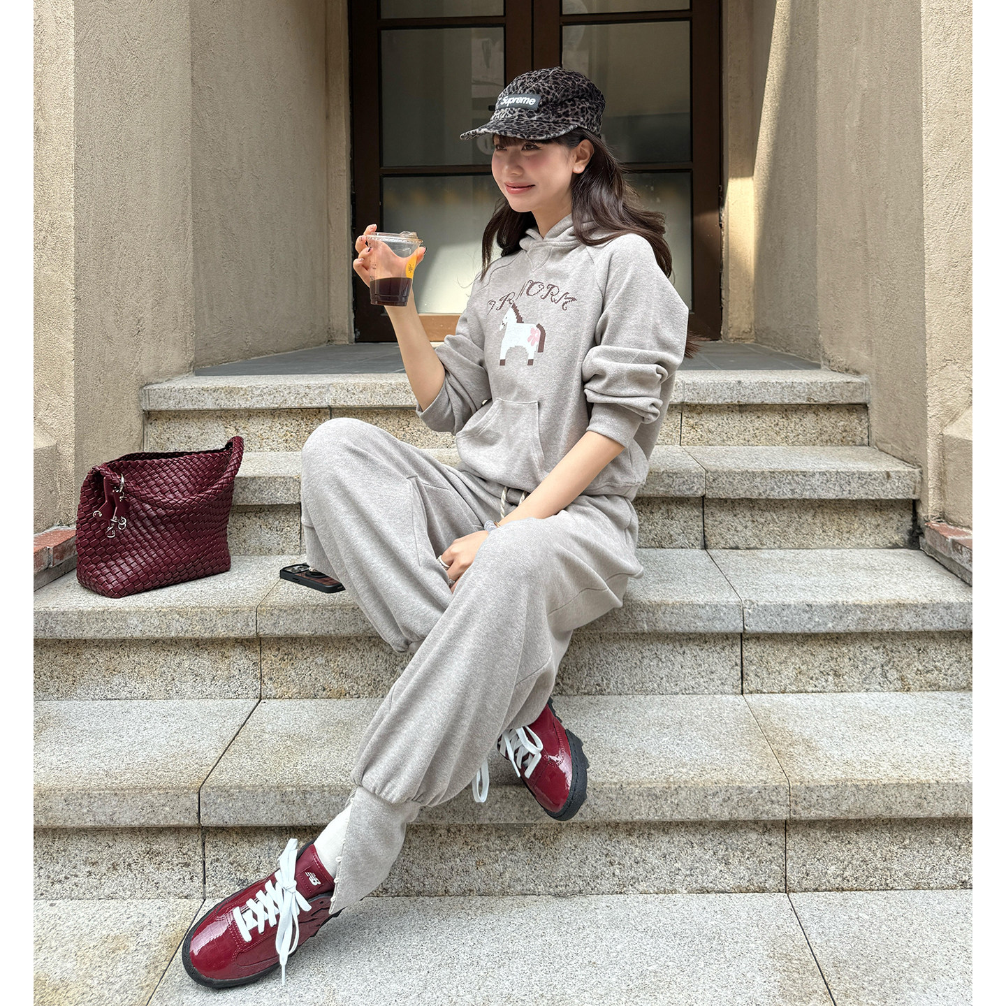 休闲运动套装女春季韩版时尚修身显瘦印花连帽卫衣束脚裤两件套潮,女装/女士精品,休闲运动套装,淘宝优惠券,粉丝福利购,淘宝优惠卷