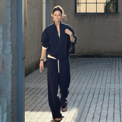 高级感运动服套装女春秋欧货减龄