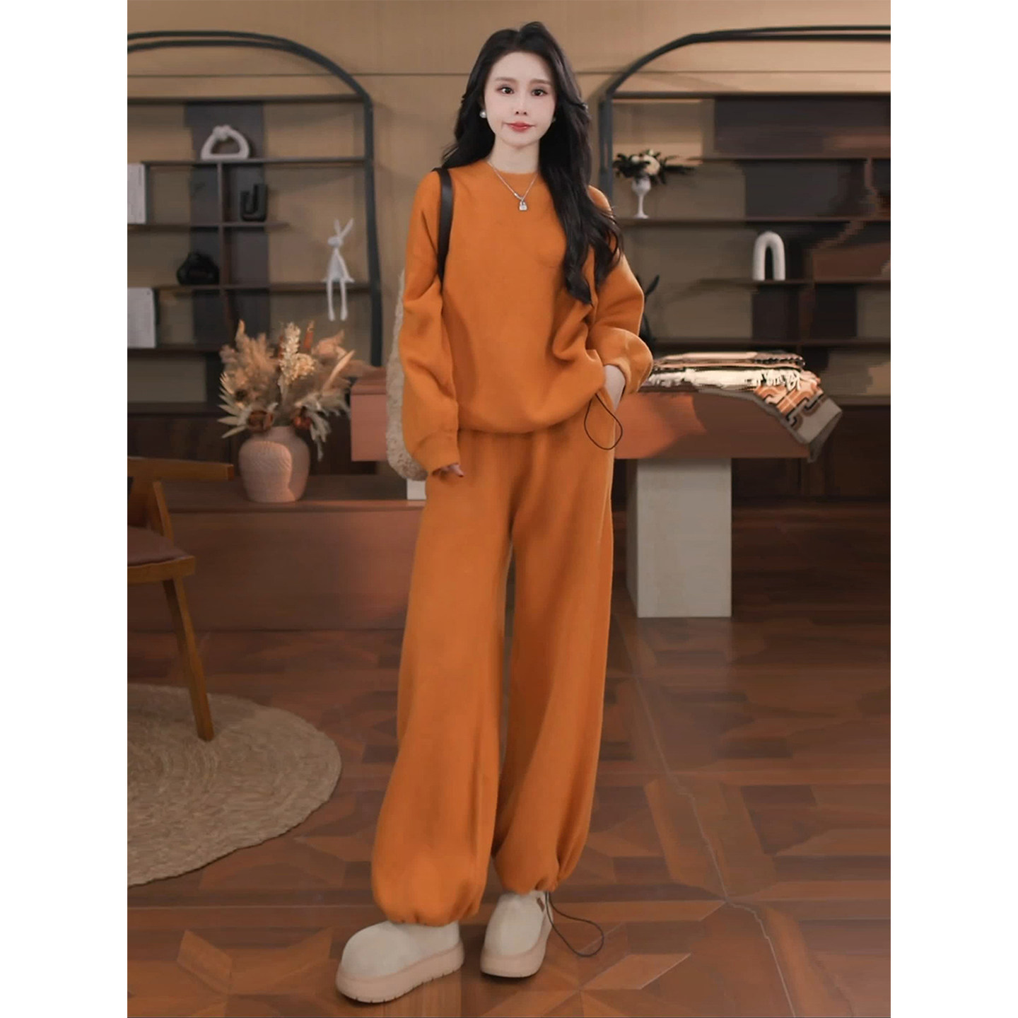 韩式搭配一整套冬装小香风高级感