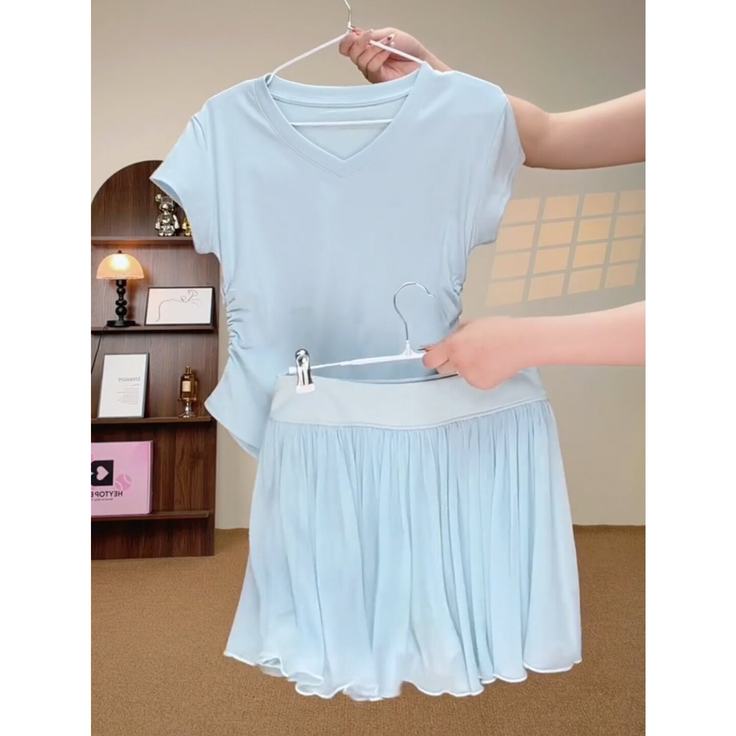 夏日绝美俏皮套装裙高级感运动服图片