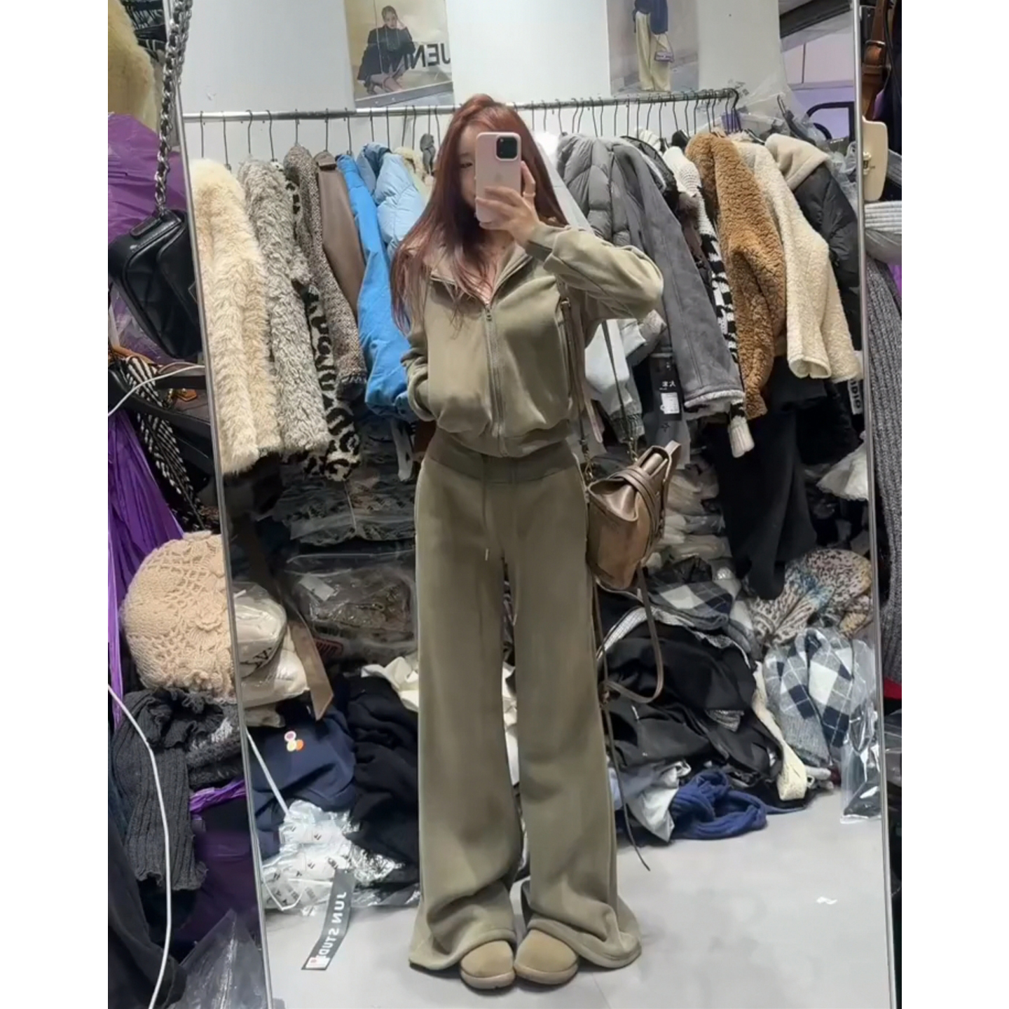 韩系深冬穿搭一整套高级感运动服