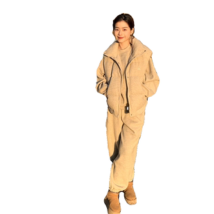 棉服女冬季2024年新款高级感时尚休闲运动加厚卫衣束脚裤两件套装