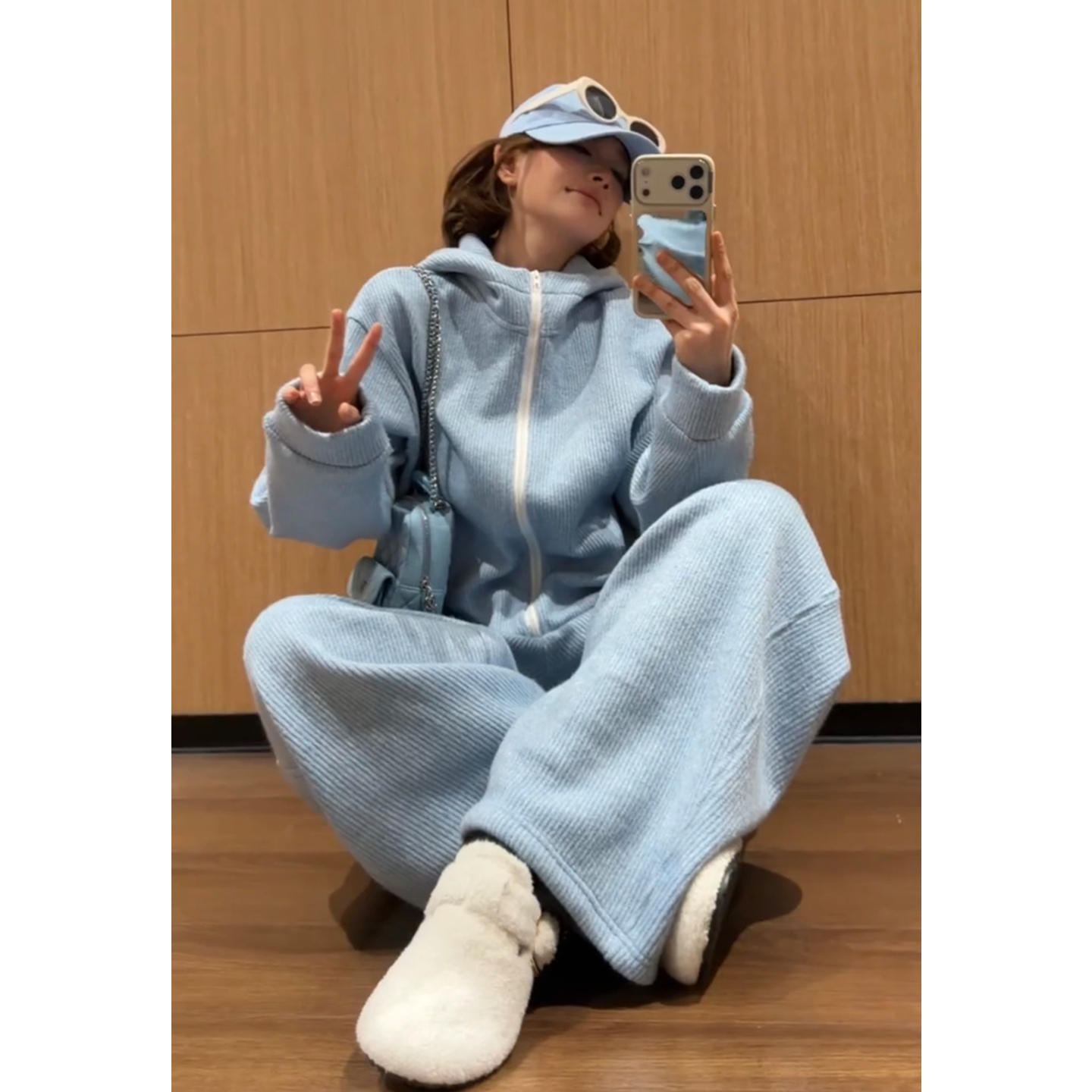 加绒加厚冬季穿搭高级感运动套装