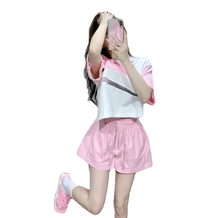 2025夏装新款时尚运动套装女小个子高级感休闲洋气上衣短裤两件套