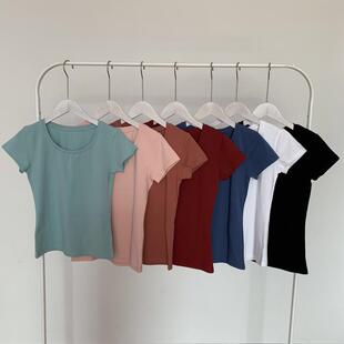 艺考练功服舞蹈上衣 T恤现代舞服装 芳华同款 演出服女圆领全棉短袖