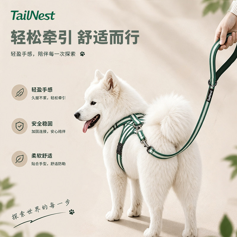 TailNest猫狗牵引绳轻盈舒适安全