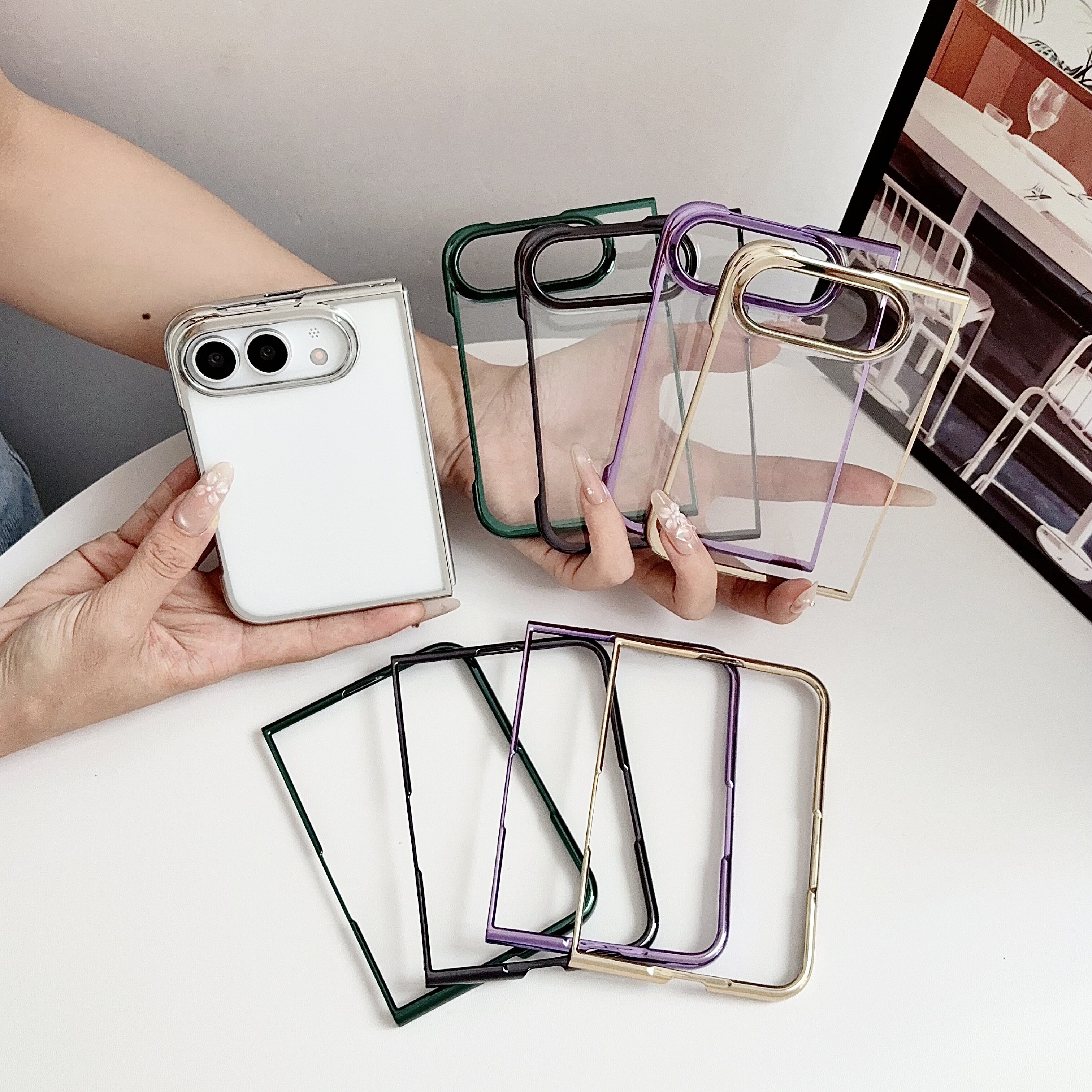 适用于iPhone ultra手机壳新款苹果18fold折叠屏保护套v5全包防摔iPhone ultra超薄透明电镀左右壳潮流高级感