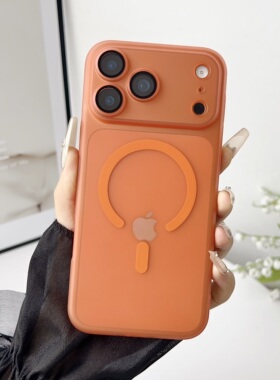 适用苹果17promax手机壳新款iphone17磁吸air橙色磨砂透明Air高级感pro防摔包镜头膜防指纹17p系列的17pro套