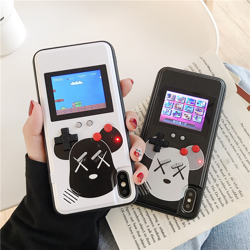 适用游戏机苹果13手机壳iPhone14pro新款12promax潮牌11彩屏xs情侣8plus网红6s减压se2男女款xr硅胶软边防摔