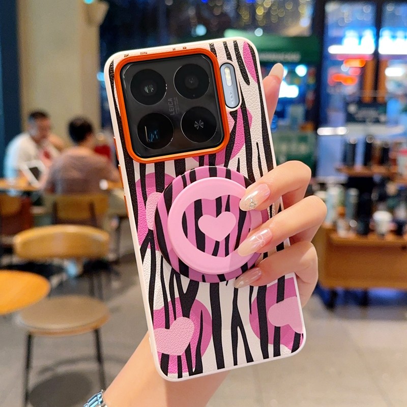 适用小米15手机壳15pro磁吸素皮保护套小米14全新款十五软硬胶全包边超薄女防摔爱心支架散热金属镜头圈大孔