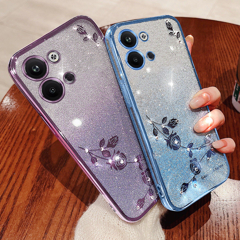 适用oppoReno9手机壳新款透明防摔超薄reno9pro软硅胶高级感网红reno9潮牌女款奢华水钻闪粉日韩pro简约全包