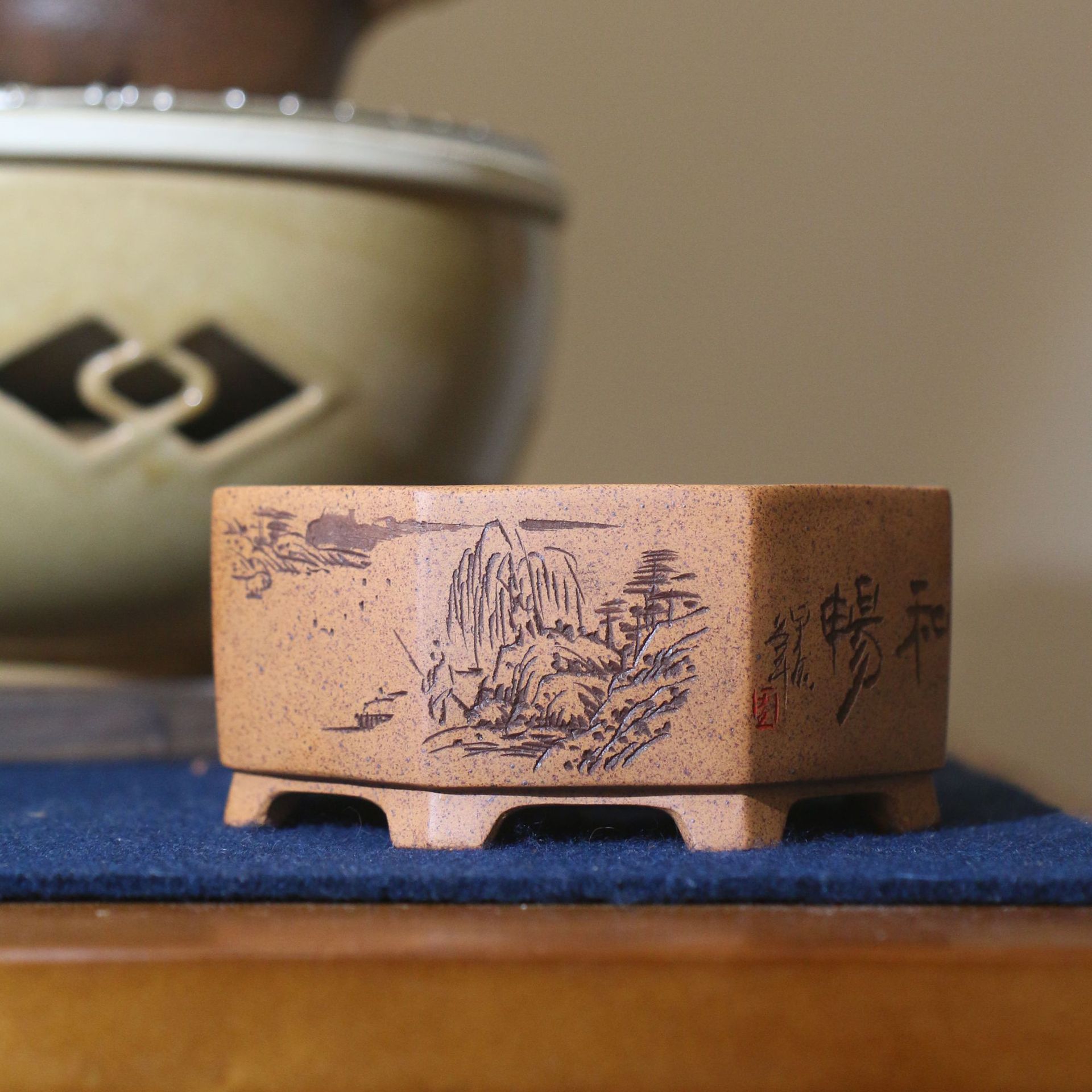 紫砂花盆盆景盆手工盆