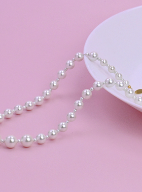 质感施家珍珠项链锁骨链小众轻奢
