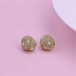 满钻镶嵌重工设计耳钉耳饰欧美风个性时尚气质日常通勤百搭高级感