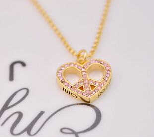 潮品清 仓现货 特 价出j小众 轻奢欧美风爱心和平反战项链jc颈链