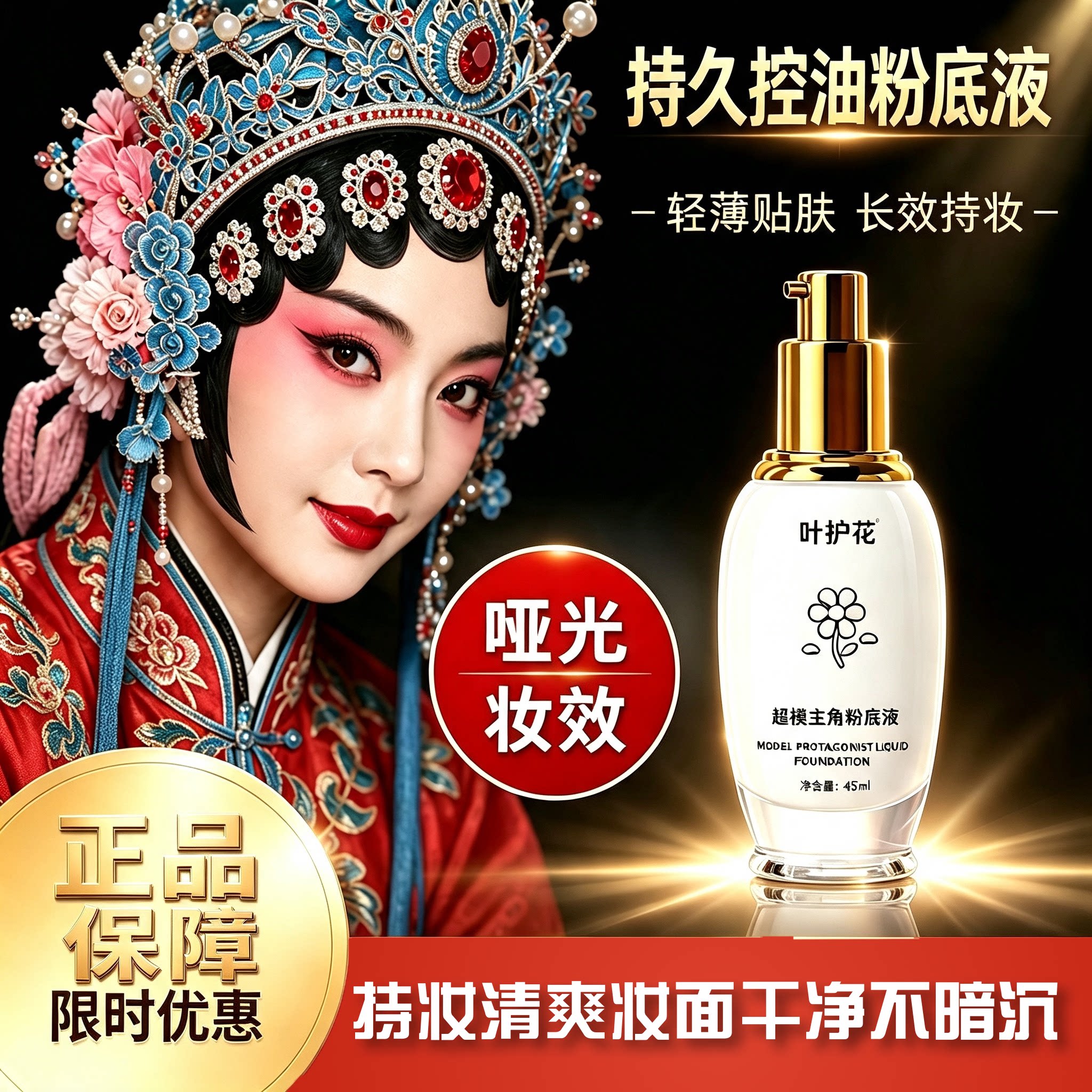 正品COS专用纯白色粉底液调色剂超白调和液调浅色吸血鬼花魁底妆