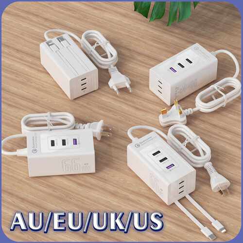 德国进口新款多口快充手机充电器qc3.0usb充头延长线pd20w排插座