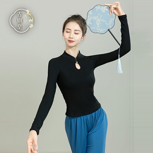 古典舞服修身长袖上衣中国